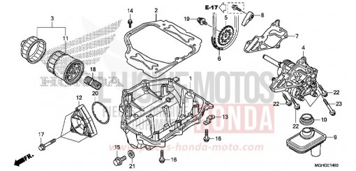 OIL PUMP (VFR1200X/XA/XL) VFR1200XG de 2016